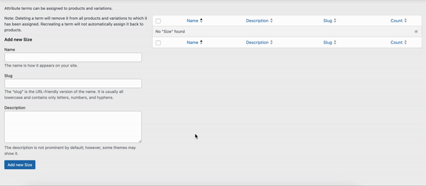 Attributes management